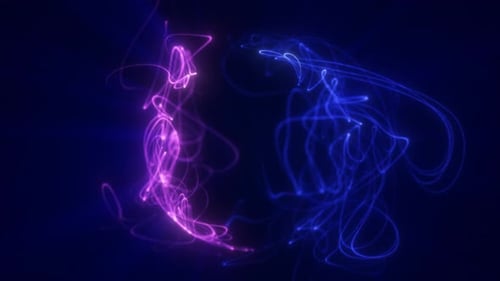 Abstract Energy Lines Glowing Neon Reveal