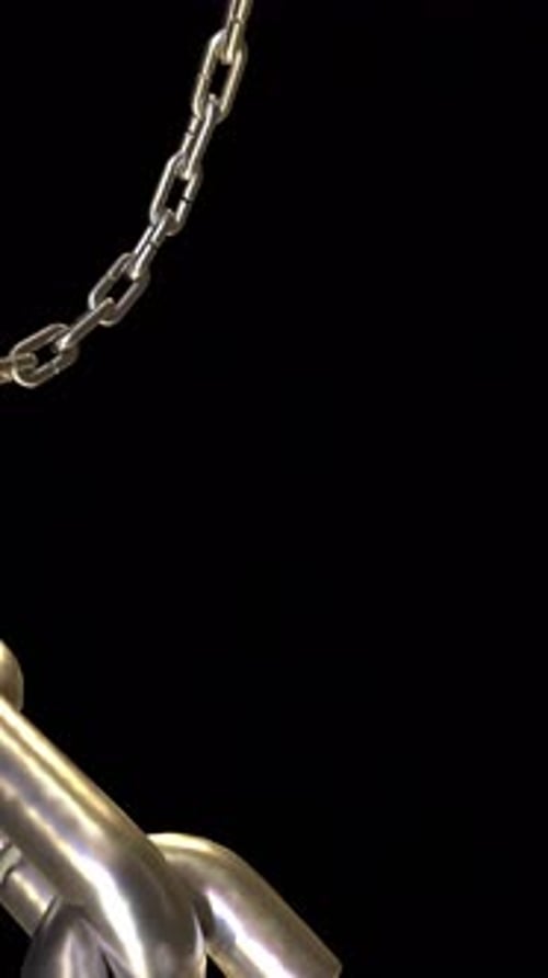 Dynamic 3D Metallic Chain Breaking and Reassembling Animation