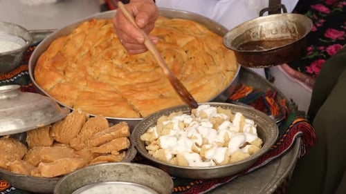 Traditional Pastries and Dumplings With Toppings