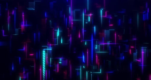 Digital cyber mesh with particles in virtual space, high speed connection, big data, data analysis