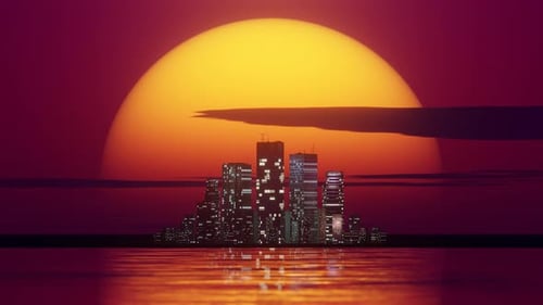 Flying Over the Ocean to the Sunset City