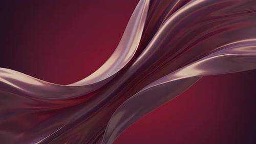 Elegant Fluid Metallic Fabric Flowing Loop Background