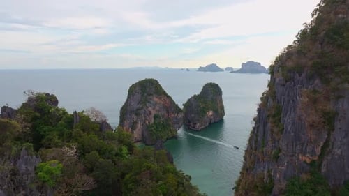 Railay Beach glows at sunset along Thailand’s Andaman coast
