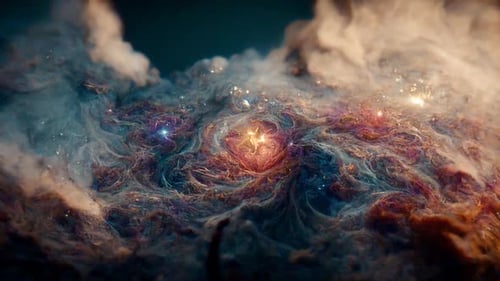 Animated Abstract Cosmic Nebula Swirl Background