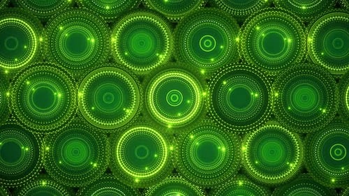 Grüne Glitzerringe
