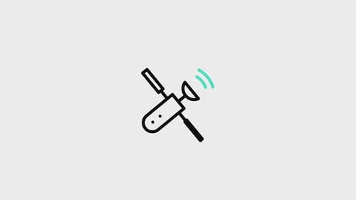 Animiertes Satellitensymbol