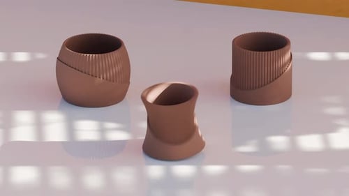 Vases Loop 3D Morph Animation