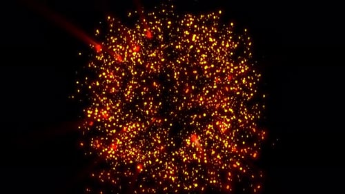 Abstract Fiery Particle Energy Burst Animation