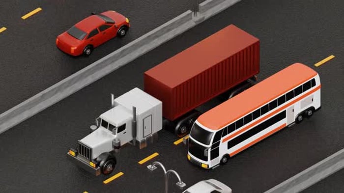 4K Animated Delivery Truck , Backgrounds Motion Graphics ft. auto & box ...