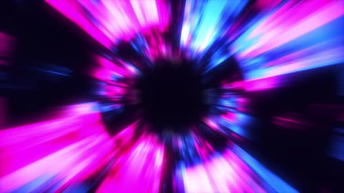 Twisted Abstract Tunnel: 4K, 60fps Video of Blue and Purple Swirling Lines