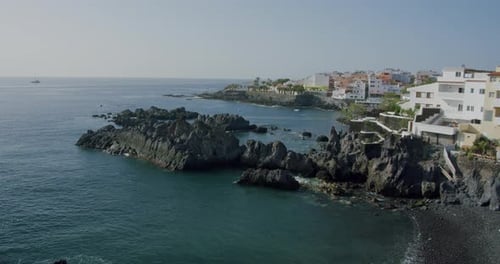 Coastline in the small fishing village of Alcala. Tenerife. Canary Islands. Spain