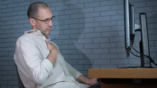 Fühlen Sie sich schwer beim Atmen auf dem Bildschirm