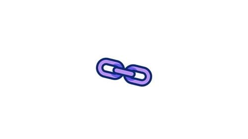 Connecting Chain Link Icon Animation with Minimalist Style