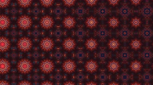 Animated Decorative Kaleidoscope Mandala Pattern Loop Background