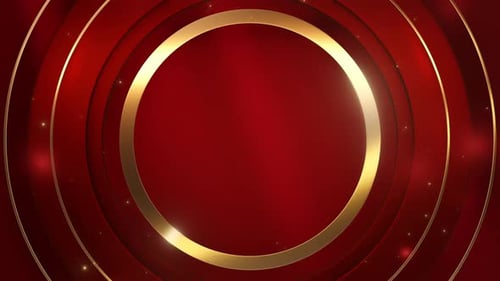 Goldene Kreise auf luxuriösem rotem Hintergrund