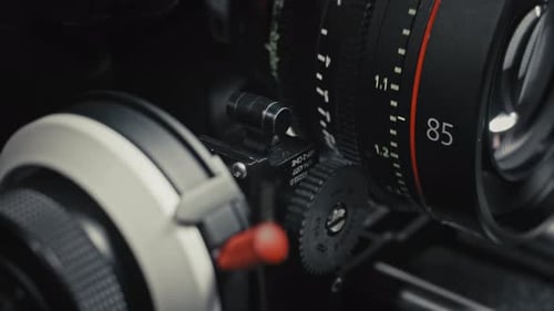 Professional Camera Lens Details Close-Up