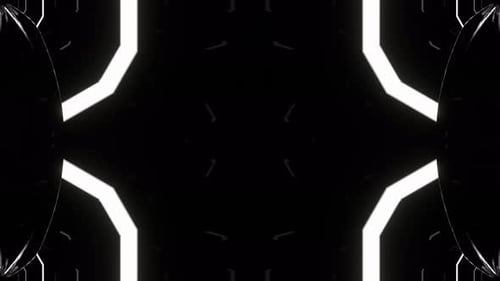 White Neon Psychedelic Abstract Transforming Object Background Vj Loop In 4K