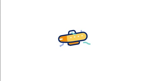 Animated Sketch Submarine Icon