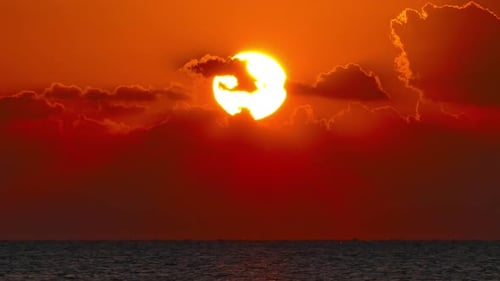 Bright Sunrise Over Sea