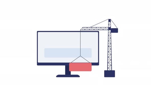 Animated Tower Crane and Computer