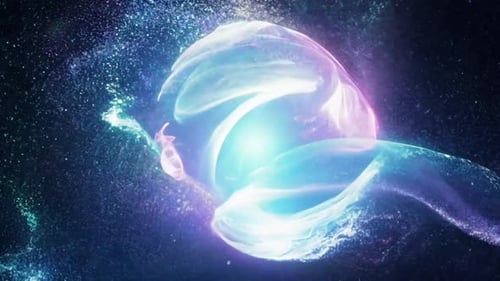 Fond abstrait d'animation de fluide de poussière de néon