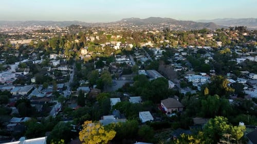 Aerial of the Suburbs around Los Angeles