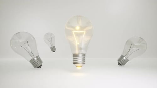 Lightbulb Illuminates, Representing An Idea Or Innovation