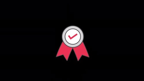 Animated Approved Badge. Certified Concept Video - Transparent