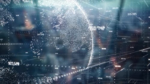 Digital Earth Map Background Social Network Connections Global World Communication Big Data Bitcoin