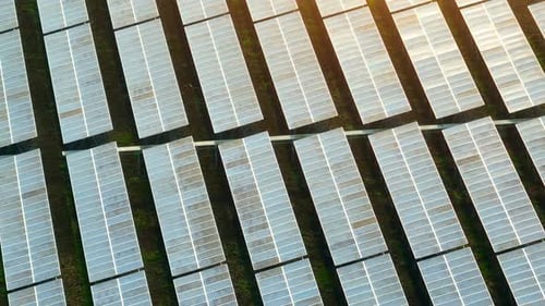 A bird’s-eye view of solar farms.