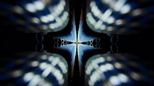 An Endless Tunnel of Geometric Forms in a Seamless 3D VJ Loop