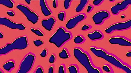 Colorful Funky Cartoon Style Animated Background with Abstract Spotted Patterns