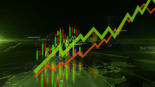 Global warming charts and graphs 3d diagram