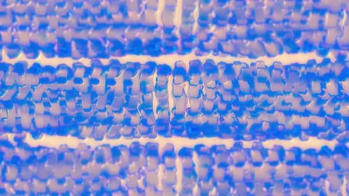 Abstrakte Wellenbewegung von 3D-Linien und Partikeln 03. 4 K