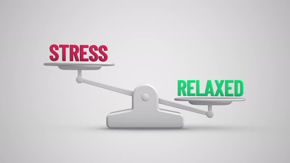 3D Stress Versus Relaxed Balance Scale Animation, Backgrounds Motion ...