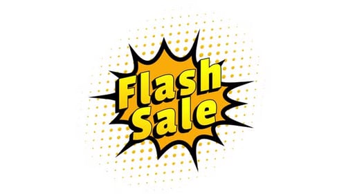 Retro Comic Book Flash Sale Text Reveal