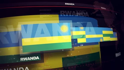 Rwanda Flag World News Intro