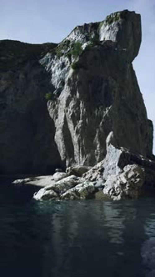 Rock Outcropping in Middle of Water