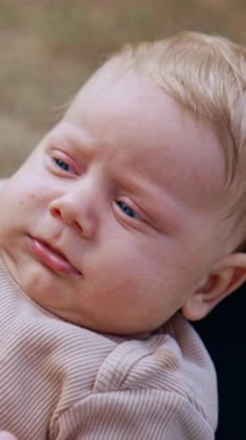 Adorable Baby Face, Expressive Infant Portrait