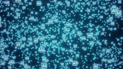 Futuristic AI Artificial Intelligence Digital Network Background