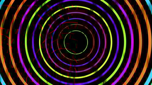 Colorful glowing Circle Disco Music Background. Vj Loop Animation Of Disco Dancing Background, Party