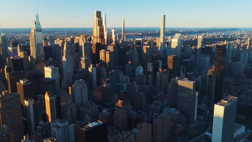 Brooklyn Bridge and Lower Manhattan Financial District Skyline