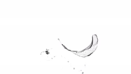 Transparent Water Splashes Fluid Reveal Animation