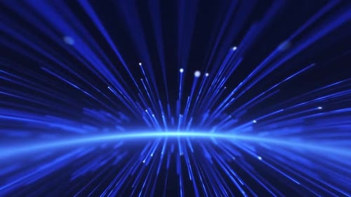 Hintergrund zur digitalen Datentechnologie mit blauer Glasfaser