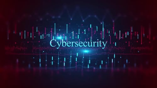 Futuristic Digital Data Stream Title Animation