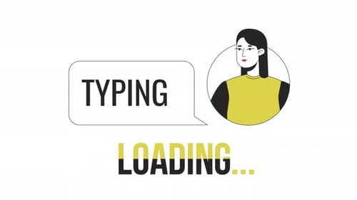 Animação do carregador de aplicativos de mensagens de texto