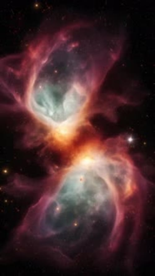 Weltraumlandschaft mit Galaxie und Sternen