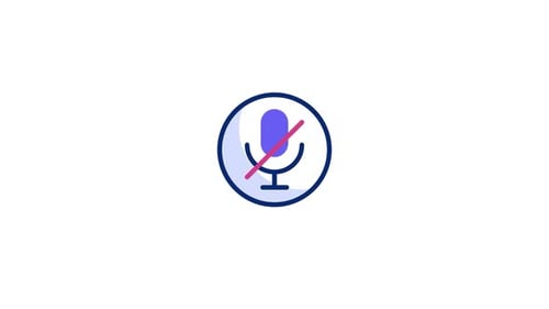Icono animado sin micrófono