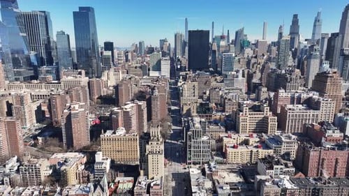 Downtown New York At Manhattan In New York United States.