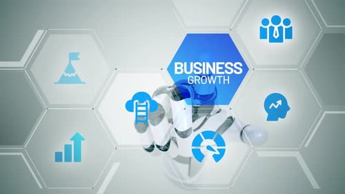 Business Growth touch screen animation